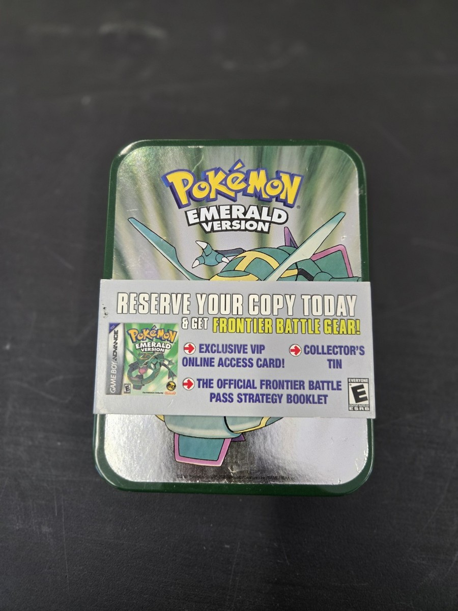 Pokemon Emerald Pre-Order Bonus Tin Original Frontier Battle Pass