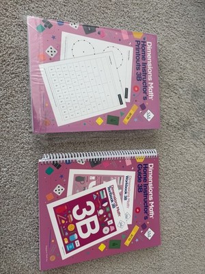 Dimensions Math Home Instructor's Guide 3B and printouts-2 books