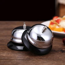 2 Pcs Hand Service Bell Meal Bells Stainless Steel Dinner
