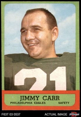 1963 Topps #120 Jimmy Carr Eagles SHORT-PRINT Morris Harvey 5 - EX