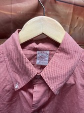 Vintage 80s 90s Brooks Brothers Makers Gingham Shirt Made in USA Men's 16.5 RG