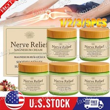 1-5X Nerve Relief Magnesium Cream With MSM  Arnica, Soothes Nerves  Non-Greasy