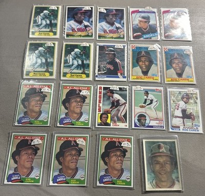 ROD CAREW  TWINS 1980-1988 LOT OF 19 (Read Below)