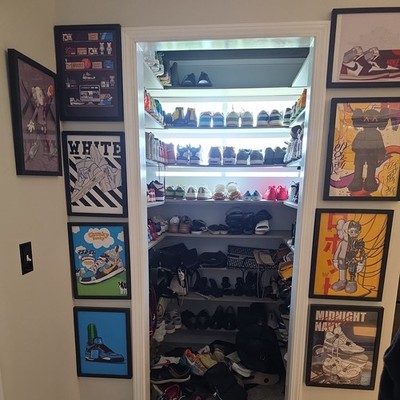 Off White Collection + Kaws  Painting 9 of Them in  Canvas Wall Art