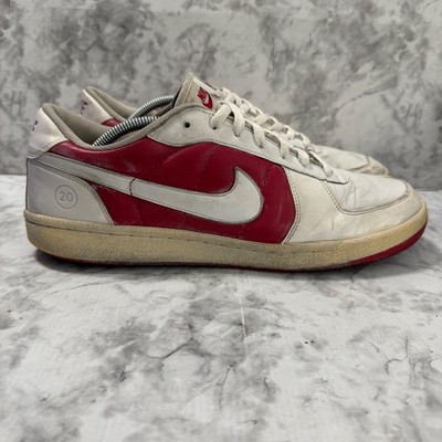 VTG Nike Flushing Meadows Sneakers Mens 13 White Red Lead Athletic 308448-611