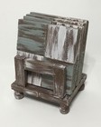 Wooden Coaster - Set Of 4 With Holder - Rustic White, Green & Brown — photo 1