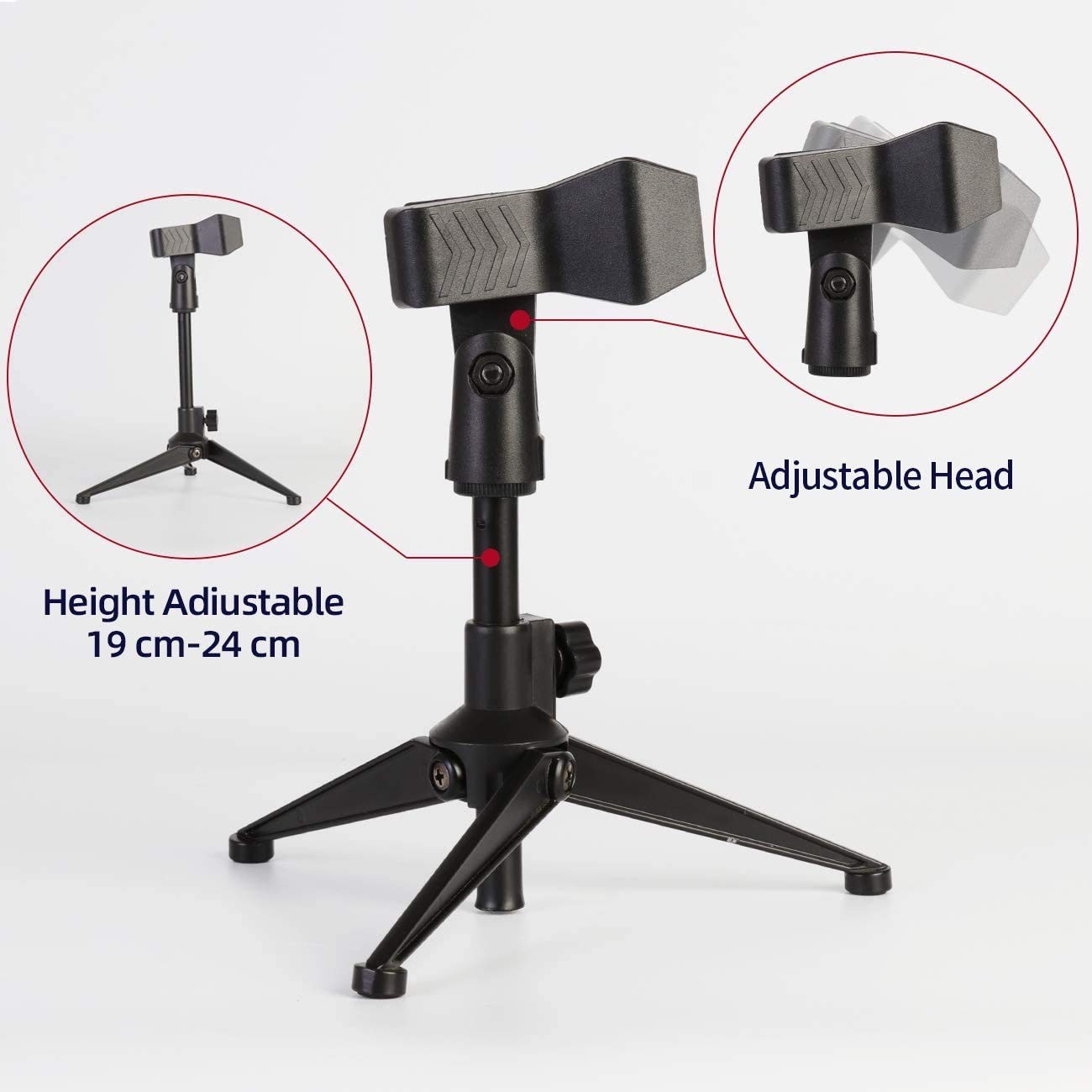 Support micro de bureau pliable pour visioconférence et podcast - 3