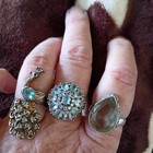 Peridot pear shape 925 sterling silver ring — photo 1
