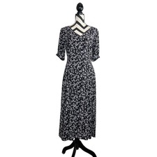 NWT Old Navy Sz M Ditsy Floral Cottagecore V-neck Midi Dress