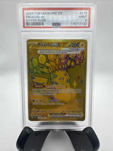 Pikachu ex graded PSA 9 for sale on eBay