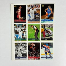 2003 Upper Deck Uncut Sheet Lebron James RC Tiger Gretzky Jordan Mantle Ichiro
