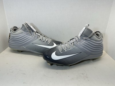 NEW Nike Lunar Vapor Trout Baseball Cleats Lace-Up Sneakers Shoes Gray Mens 9