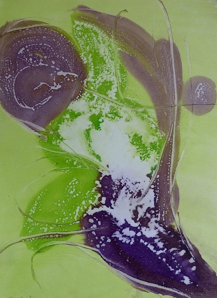 FREIER KÖRPER original-Kunst grosse Zeichnung abstrakt Malerei Aquarell BELAUBRE - Bild 1 von 1