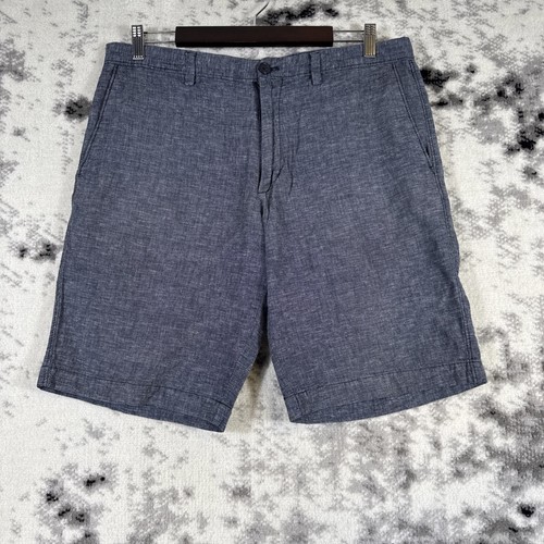 Banana Republic Shorts Mens Size 34 Blue Linen Cotton Preppy Comfort Casual