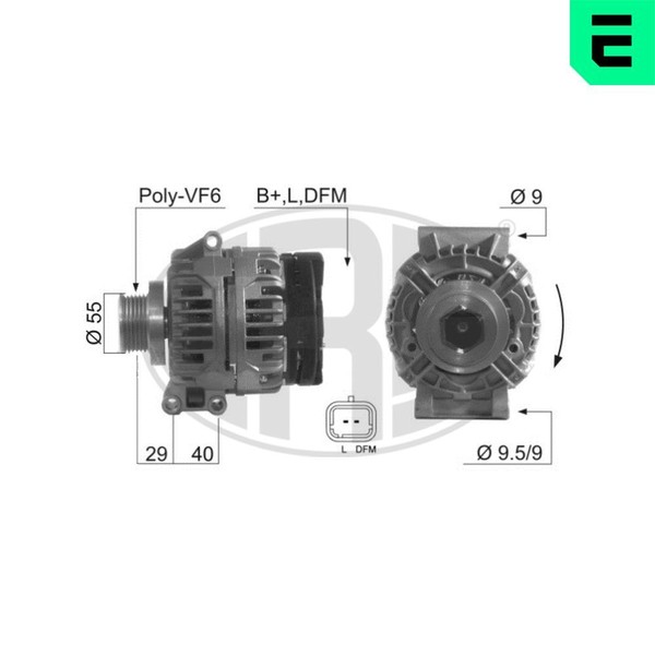 ERA Lichtmaschine Generator 98A 14V FüR Renault Megane Scenic 1.6 16V 1.4 2.0-image