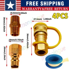 3/8" Propane Gas Quick Connect Disconnect Fittings Kit Adapter For 1LB Gas Grill