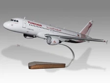 Airbus A320 Tunisair Desk Wood Airplane New Model Large Scale 1/100
