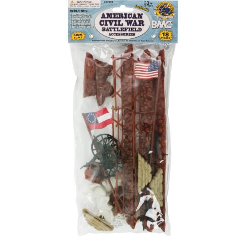 BMC-67074 "ACW Battlefield Accessories (18 pc)" 1/32 Plastic Toy Soldier Playset - Picture 4 of 4