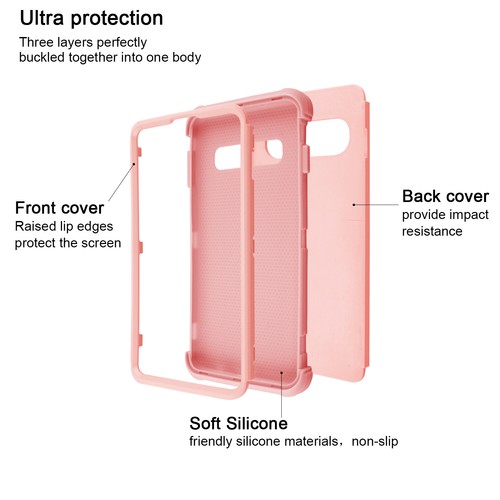Shockproof Glitter Bling Silicone PC Hybrid Case forSamsung Galaxy S10 Plus S10e - Picture 9 of 49