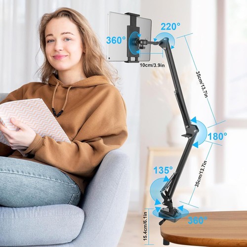 Verstellbar Tablet Halterung Handy Halter Tisch Bett Ständer für iPad Smartphone - Bild 6 von 12