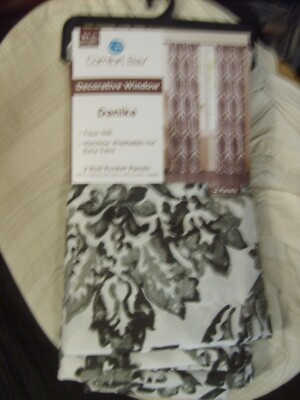 COMFORT BAY~''DANIKA''~2 PIECE DECORATIVE WINDOW CURTAIN SET~NEW~ROD POCKET~28x84