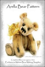 OOAK Mohair Teddy Bear Sewing Pattern 'Arella' 8" Jointed Teddy Bear