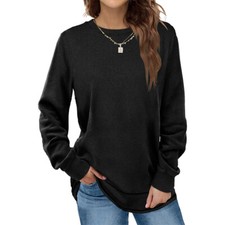 Women's Long Sleeve Shirt Winter Crewneck Pullover Tunic Tops Casual Tee Shirts