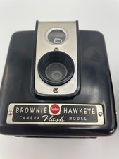 Vintage Antique Kodak Brownie Hawkeye Camera Flash Model Art Deco Cube