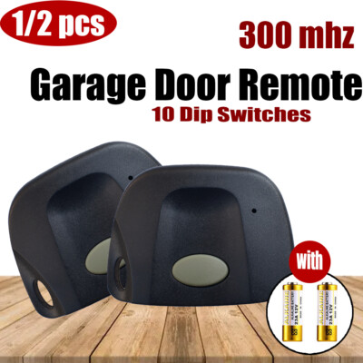for Linear Multi-Code Garage Door Opener Remote 300MHZ 10 Dip-Switches (1/2pcs)