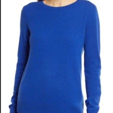 Express Unisex  Blue Extra Fine Merino Wool Long Sleeve Sweater Size L