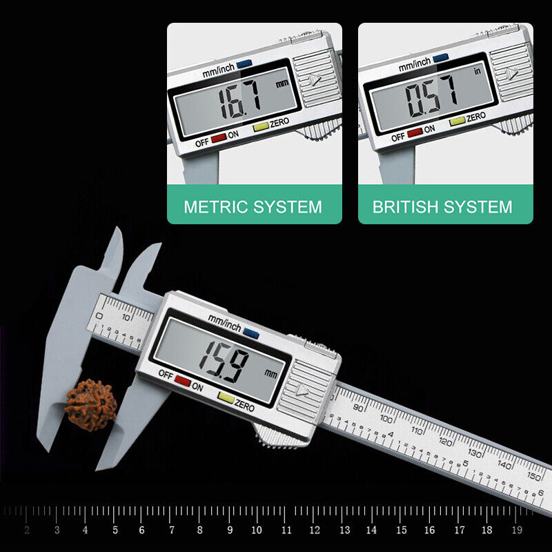 0-150mm LCD Digital Absolute Vernier Caliper Gauge Precision Measuring p-