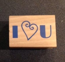 Rubber Stamp I U ... I Love You