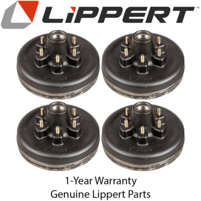 Lippert 12'' Brake Drum Hub 6K Axle 6 on 5.5   4 Pack - Fit Dexter Al Ko Rockwell
