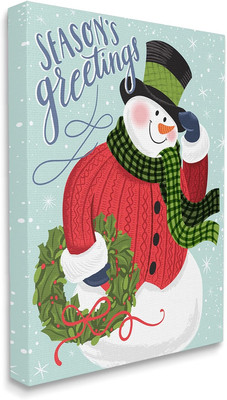 Season'S Greetings Expression Festive Winter Holiday Snowman, Designed by Arroly