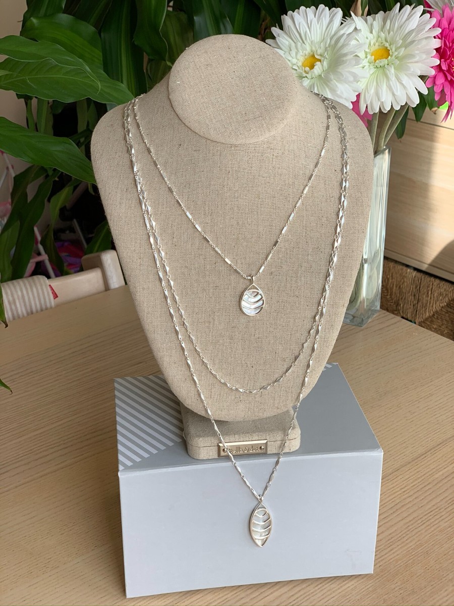 Layered Silver Necklace with pendants Stella and Dot UK
