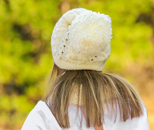 Designer wool scarf and hat elegant beanie round knit shawl gift set SUPERTANYA - Picture 8 of 21