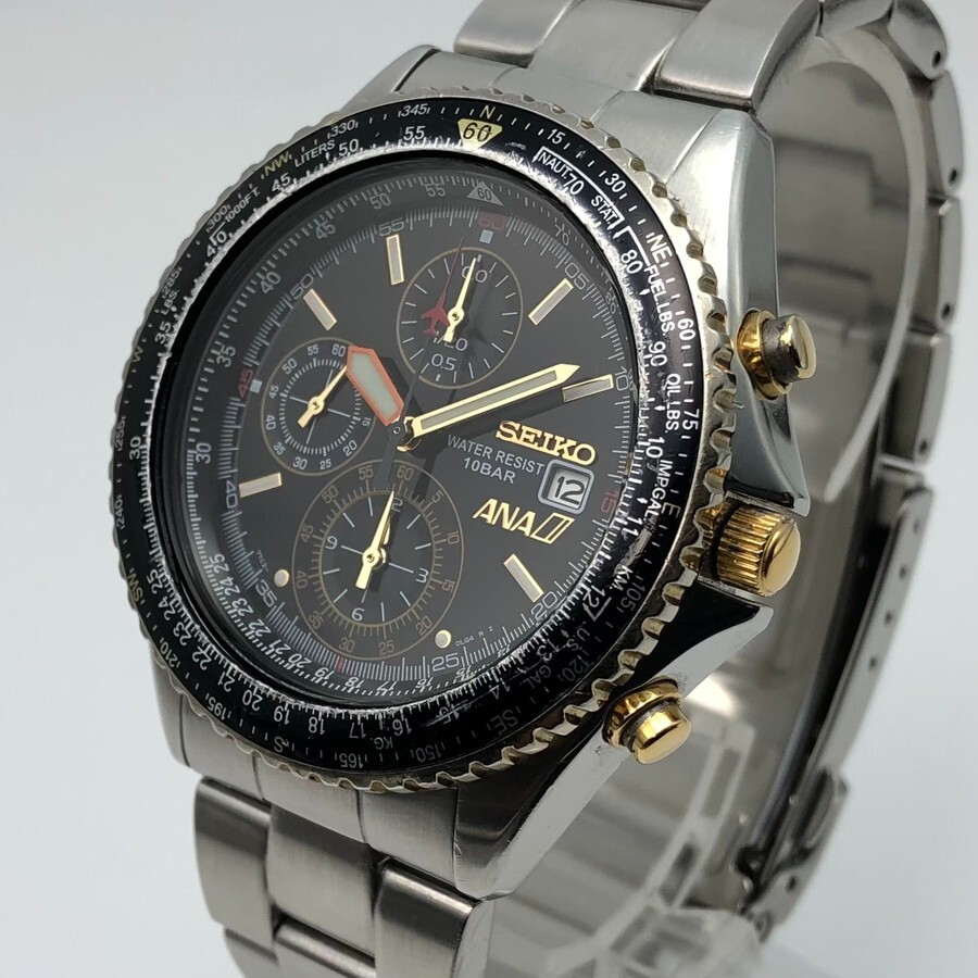 セイコー　フライトマスター　7T92-0CF0　ANAコラボ Seiko ANA LIMITED Flightmaster Pilot 7T92-0CF0 Chronograph