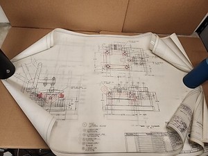 Chrysler Corp. Lift Arm Bracket/Water Pump Body Blue Prints P.437.78- P825.46