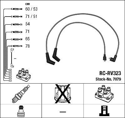 7079 NGK Ignition Cable Kit for LAND ROVER