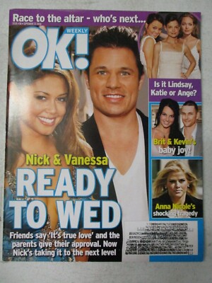 OK TABLOID MAGAZINE SEPT 25, 2006 NICK LACEY & VANESSA MINNILLO WEDDING LOVE