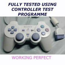 Playstation 1 PS1 PSone One Bianco Dual Shock Controller Ufficiale Joypad TESTATO 