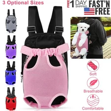 Mesh Pet Puppy Dog Cat Carrier Backpack Head Legs Out Front Net Bag Tote Sling