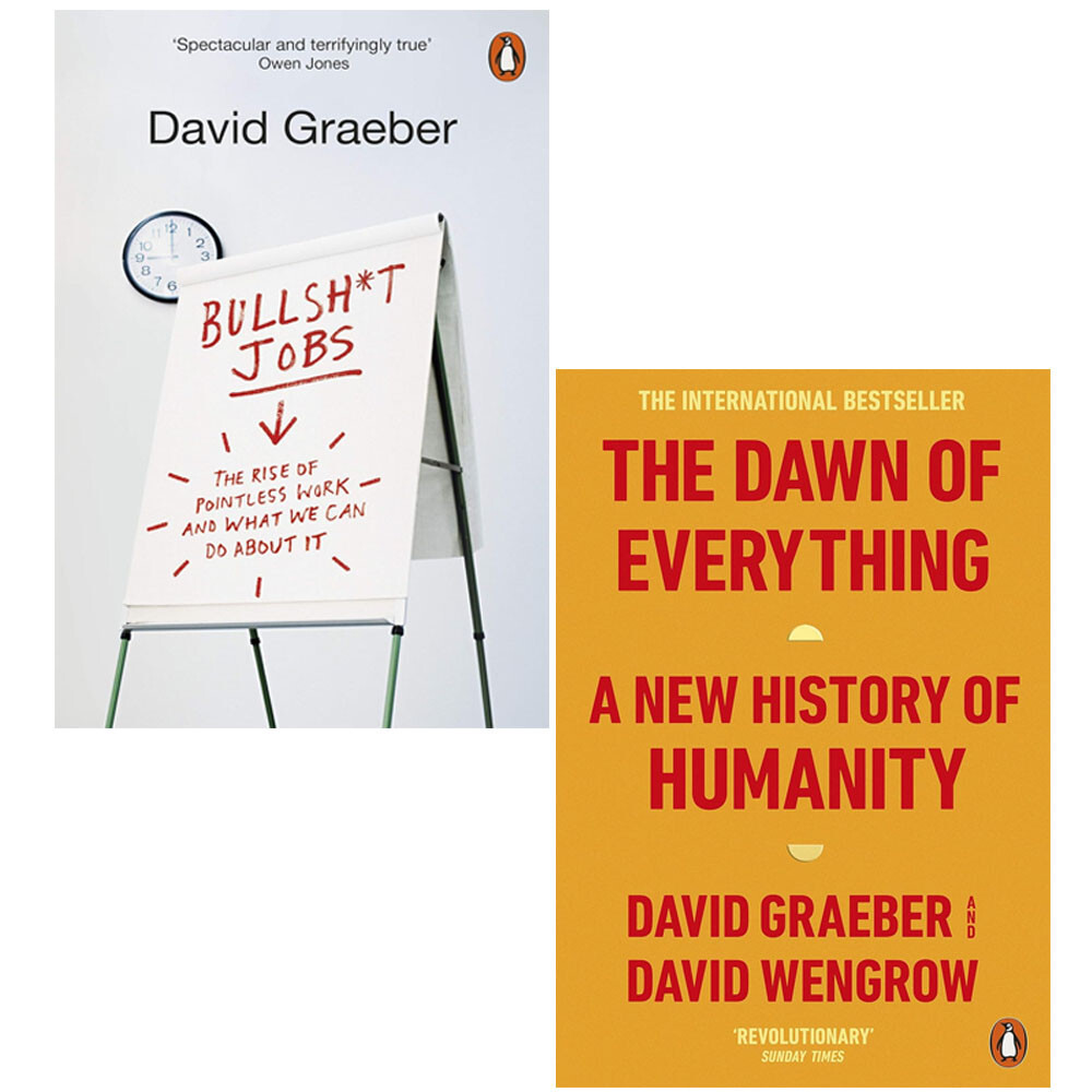 David Graeber 2 books Collection Set The Dawn of Everything, Bullshit Jobs