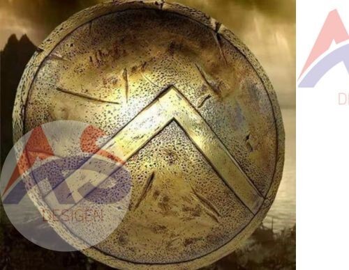 Medieval Espartano Rey Leonia Batalla Mano Forjado Metal Escudo Antiguo Redondo Griego - Imagen 6 de 6