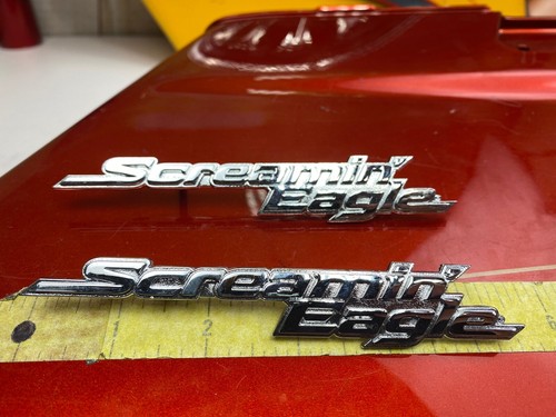 HD OEM Harley Screamin' Eagle Muffler Emblems Badges Medallions Chrome - Picture 6 of 11