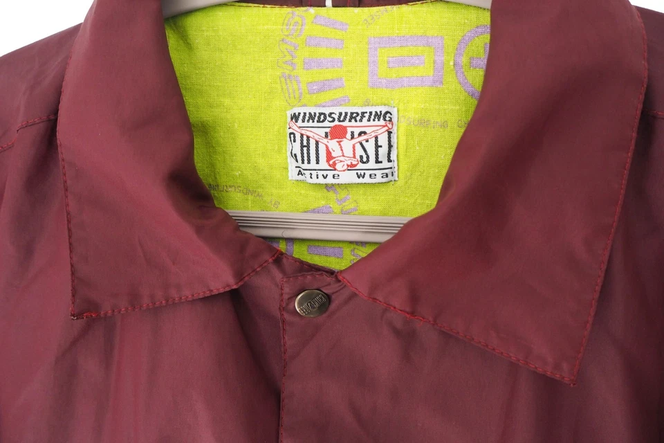 Chaqueta cortavientos vintage CHIEMSEE Windsurf desgaste ligero talla XL oversize roja Foto 4 de 4