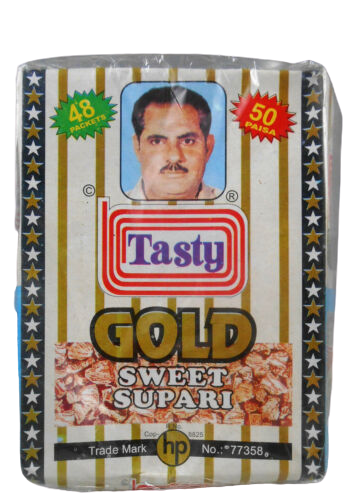12 PACK! Tasty GOLD Sweet Supari Sweet Betel Nuts 48 Packets 100gms USA SELLER
