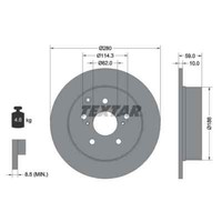 Textar 2X Bremsscheibe 92168103