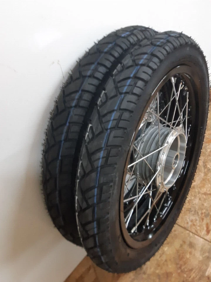 Simson 2 x Rad Räder Alu schwarz S51 S50 KR51 Schwalbe Star Kompletträder Satz - Bild 4 von 4