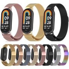 for Xiaomi Mi Band 8 Watch Strap Magnetic Metal Wrist Band Milanese Replacement